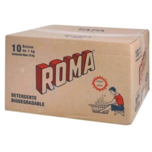 Jabon en Polvo marca Roma caja 10 kg